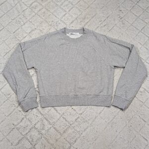 Tan Lines Sivan Ayla Sweatshirt Womens M Gray Crew Raglan Lounge Basic Boxy